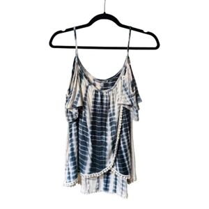 Charlotte Russe Tie Dye Cold Shoulder Top, Size Small
